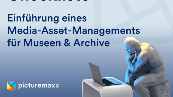 Checkliste: Einführung einer DAM Lösung für Museen und Archive, ©3dsculptor; Sculpture Thinker With Laptop; adobestock