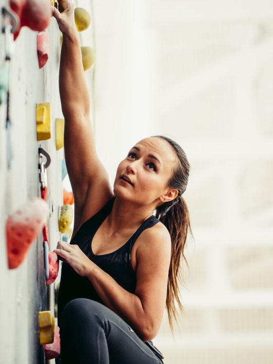 Mädchen Climbing