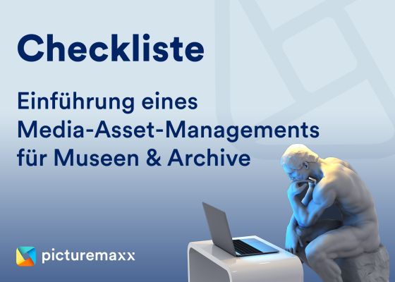 Checkliste: Einführung einer DAM Lösung für Museen und Archive, ©3dsculptor; Sculpture Thinker With Laptop; adobestock